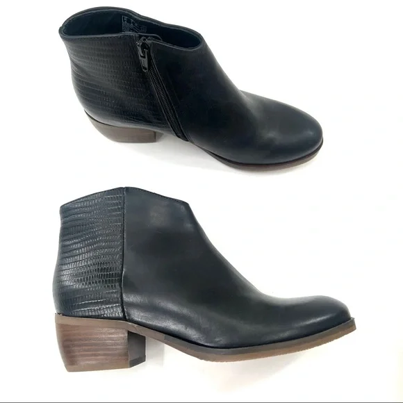 Clarks Shoes Mila Myth Ankle Boot Clarks Womens MILA MYTH Leather Snake  Skin Block Heel Ankle Boots Booties Sz